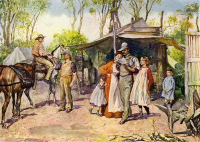Distribution de lettres dans le bush australien - John Henry Frederick (after) Bacon