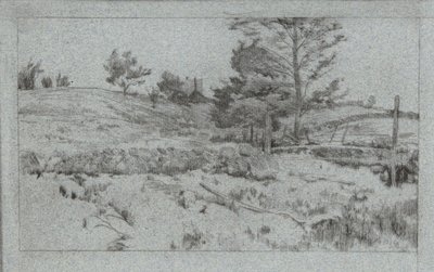 Paysage avec mur de pierre - John Henry Twachtman