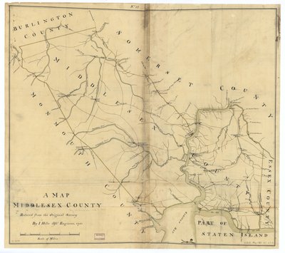 Une carte du comté de Middlesex. LOC gm72003603 - John Hills