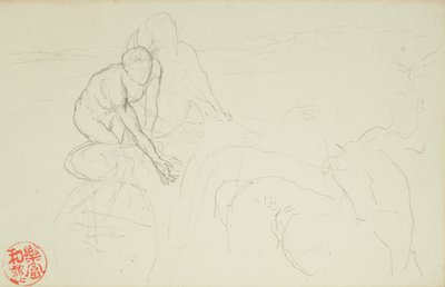 Achille et Xanthus, des folios La Farge n°849 et n°860, un des 42 dessins - John La Farge