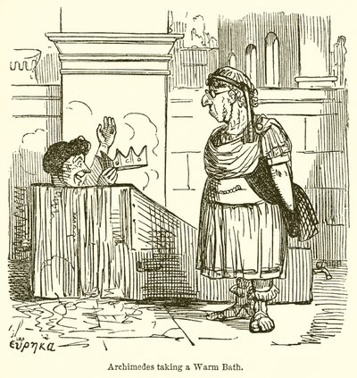 Archimède prenant un bain chaud - John Leech