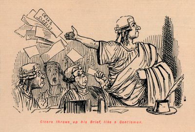 Cicéron jette son dossier, comme un gentleman - John Leech