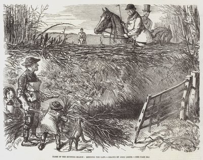 Fin de la saison de chasse, réparation des clôtures - John Leech
