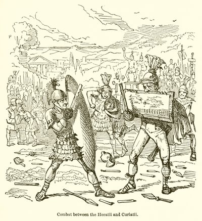 Combat entre les Horaces et les Curiaces - John Leech