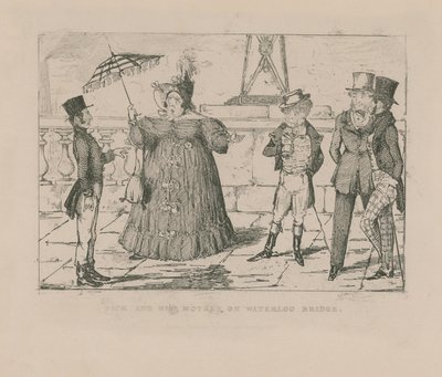Jack et sa mère sur le pont de Waterloo - John Leech