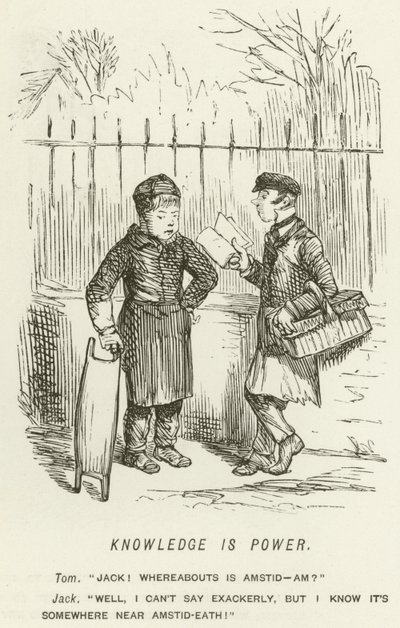 Le savoir est le pouvoir - John Leech