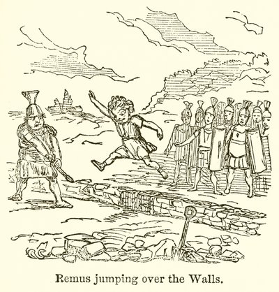 Rémus sautant par-dessus les murs - John Leech