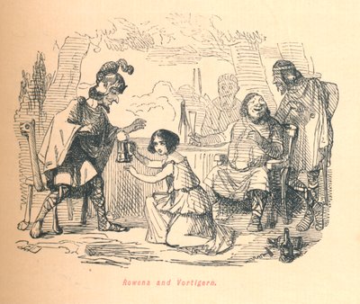 Rowena et Vortigern, vers 1860 - John Leech