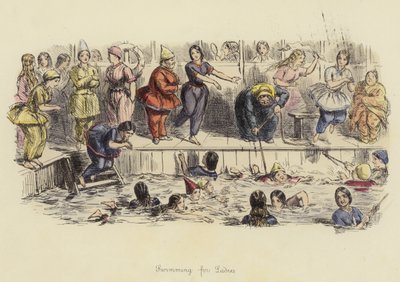 Natation pour dames - John Leech