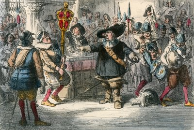 Enlevez ce babiole Cromwell dissolvant le long Parlement - John Leech