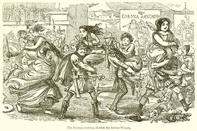 Les Romains emportant les femmes sabines - John Leech