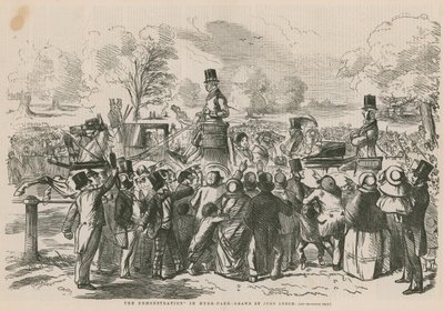 La manifestation à Hyde Park - John Leech