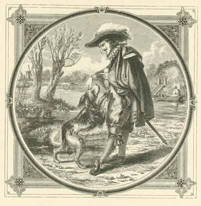 Joue avec le chien, et il gâchera tes vêtements (gravure) - John Leighton