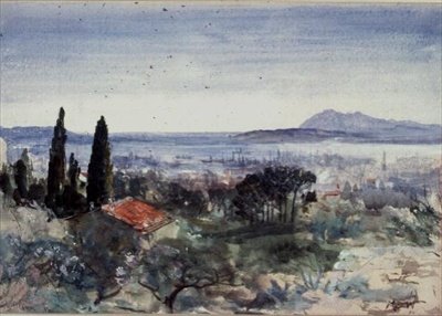 Vue sur le port de Toulon - John MacWhirter