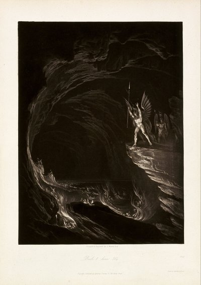Satan réveillant les anges déchus, Livre 1, ligne 314, de John Milton, Le Paradis perdu - John Martin