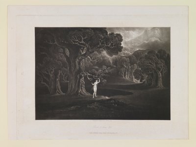 Satan tentant Ève, livre 9, vers 780, extrait du « Paradis perdu » - John Martin