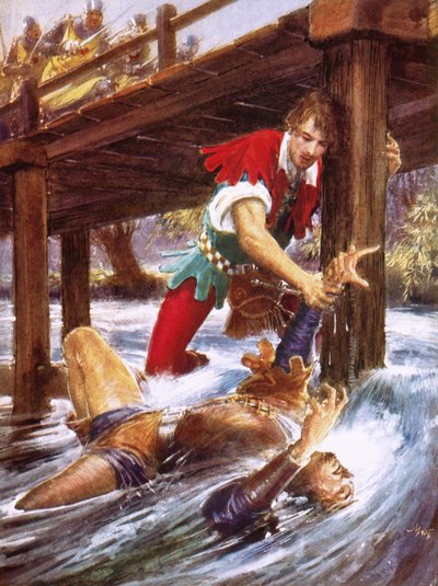 Robin des Bois sauvant le Petit Jean d