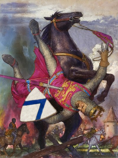 La chute de Guillaume le Conquérant (gouache sur papier) - John Millar Watt