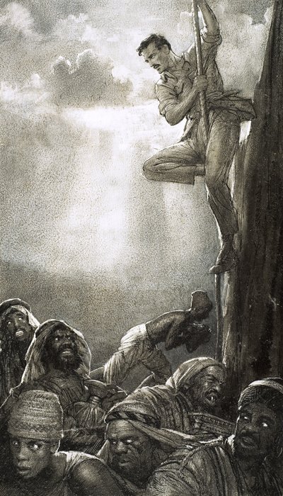 Les pilleurs de tombes, illustration tirée de "Adventures in Archaeology" (Aventures en archéologie) - John Millar Watt