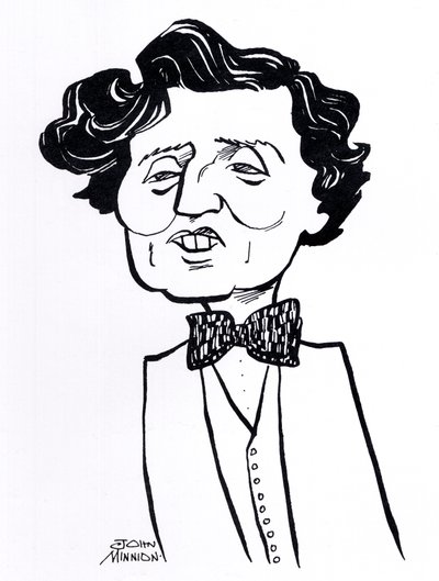 Alban Berg, caricature - Compositeur autrichien, 9 février 1885 - 24 décembre 1935 - John Minnion