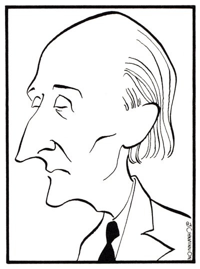 Frederick Delius - caricature de John Minnion - compositeur anglais - 29 janvier 1862 - 10 juin 1934 - John Minnion