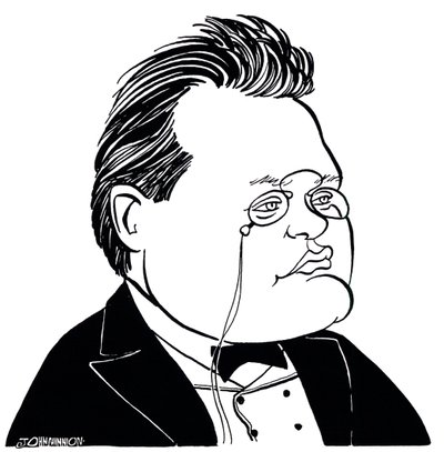 Max Reger - caricature du compositeur allemand - John Minnion
