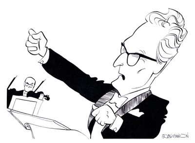 Otto Klemperer - caricatures - John Minnion