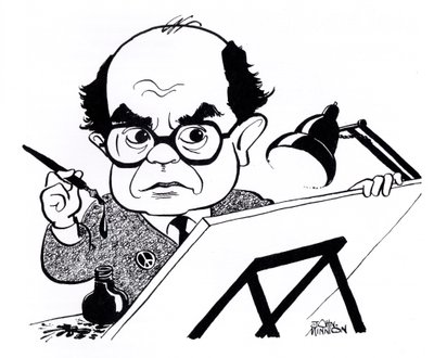 Vicky (Victor Weisz), caricature - John Minnion