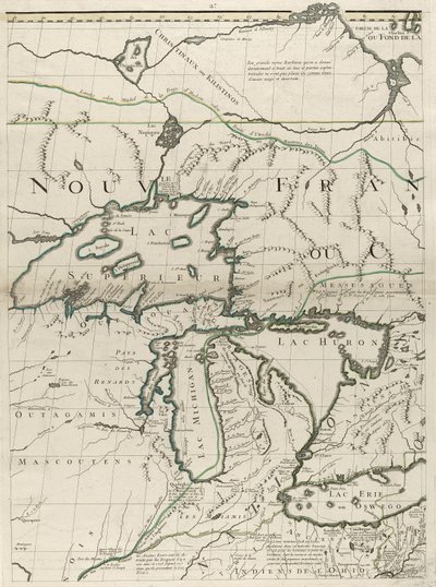 Carte des dominions britanniques et français en Amérique, 1756 - John Mitchell