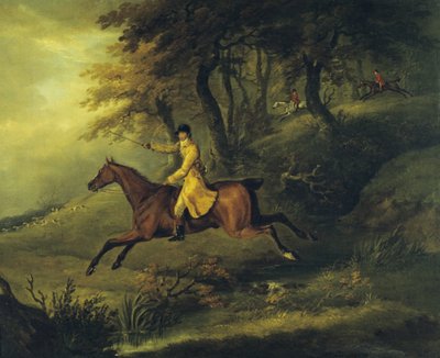 Thomas Oldaker, chasseur de la Berkeley, sur son cheval 