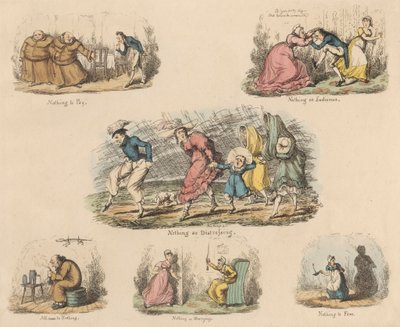 Ensemble de quatre : Beaucoup de bruit pour rien ou Illustrations de dictons - John Phillips