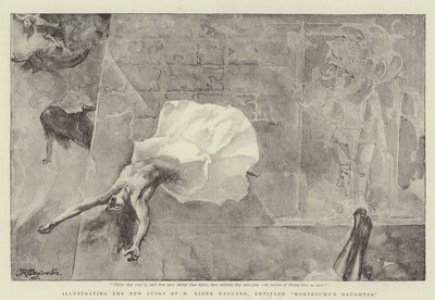 Illustration de la nouvelle de H. Rider Haggard, intitulée La Fille de Montezuma - John Reinhard Weguelin