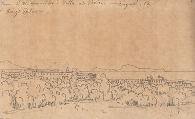 De la villa de Sir W. Hamilton à Portici, le 12 août - John Robert Cozens