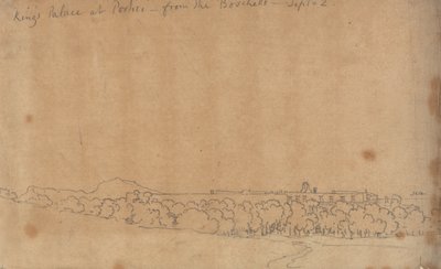 Palais du Roi à Portici depuis le Boschetto, 2 septembre - John Robert Cozens