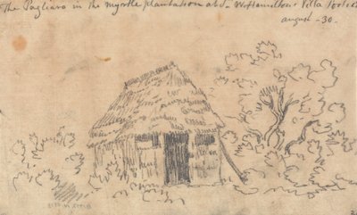 Le Pagliaro dans la plantation de myrtes à la villa de Sir William Hamilton, Portici - John Robert Cozens