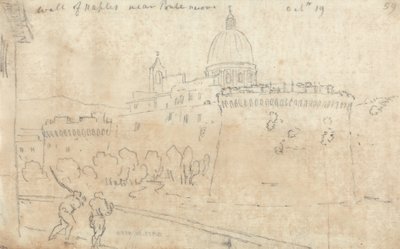 La muraille de Naples près de Ponte Nuovo - John Robert Cozens