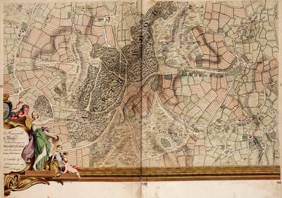 Carte de Streatham, Croydon et Sydenham - John Rocque