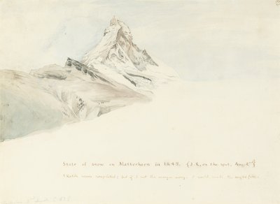 Le Cervin, Suisse, du Nord-Est, 1849 - John Ruskin