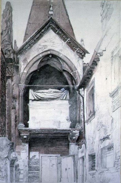 Le Tombeau de Cangrande I, Santa Maria Antica, Vérone - John Ruskin