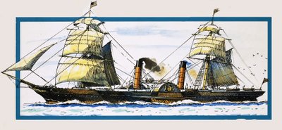 Le bateau à aubes britannique Persia - John S. Smith