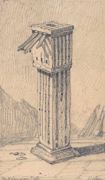Ancienne boîte à aumônes, église de Walsingham, Norfolk - John Sell Cotman