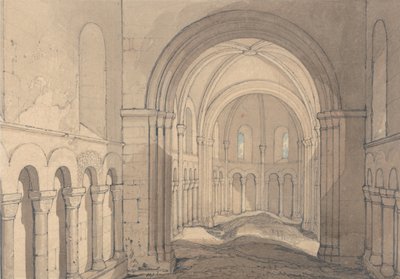 Intérieur de la chapelle Saint-Julien, près de Rouen, Normandie - John Sell Cotman