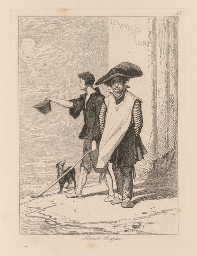 Liber Studiorum : Planche 45, Mendiants français - John Sell Cotman