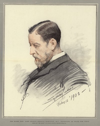 Le Très Honorable Lord George Francis Hamilton, MP, Secrétaire d