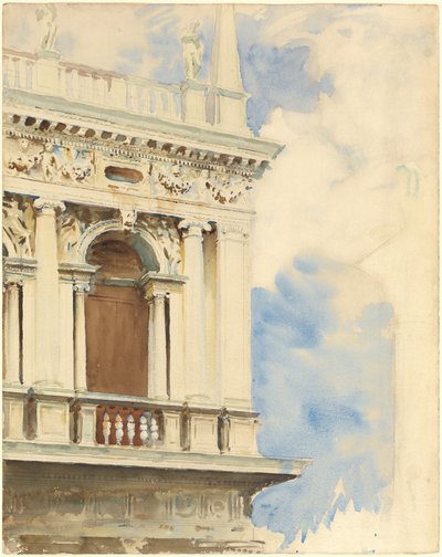 Un coin de la bibliothèque à Venise - John Singer Sargent