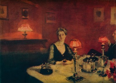 Une table de dîner la nuit, 1884 - John Singer Sargent