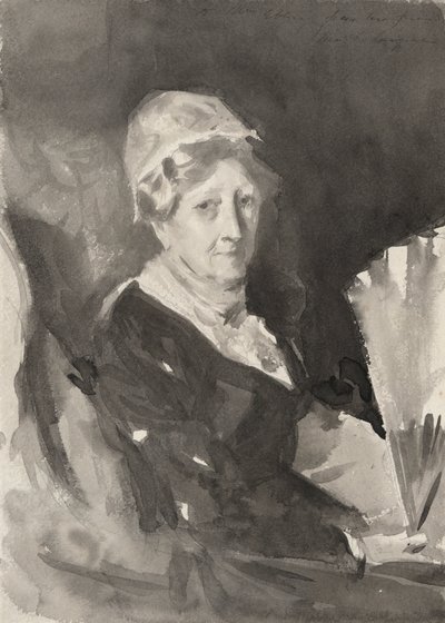 Portrait de Mme Frederick Mead avec un éventail - John Singer Sargent