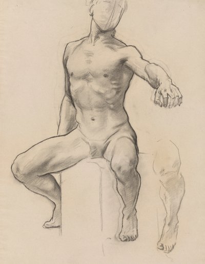 Étude de Persée pour Persée sur Pégase tuant Méduse, fresque, Escalier, Musée des Beaux-Arts, Boston [?] - John Singer Sargent