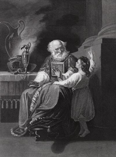 Samuel devant Eli - John Singleton (after) Copley