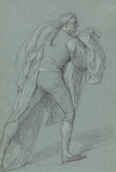 Étude de figure pour la peinture de la victoire de Lord Duncan : Étude pour marin portant le drapeau néerlandais - John Singleton Copley